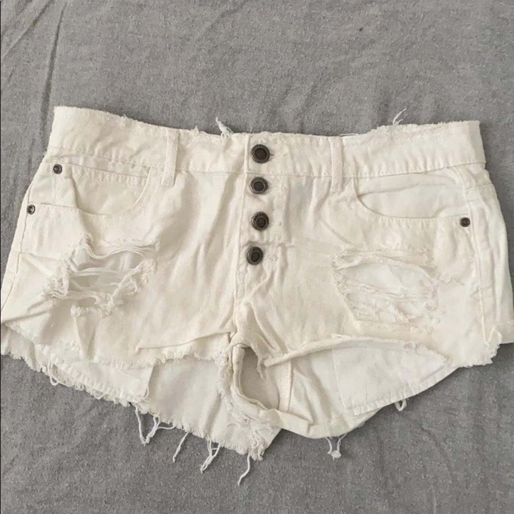 White jean shorts!